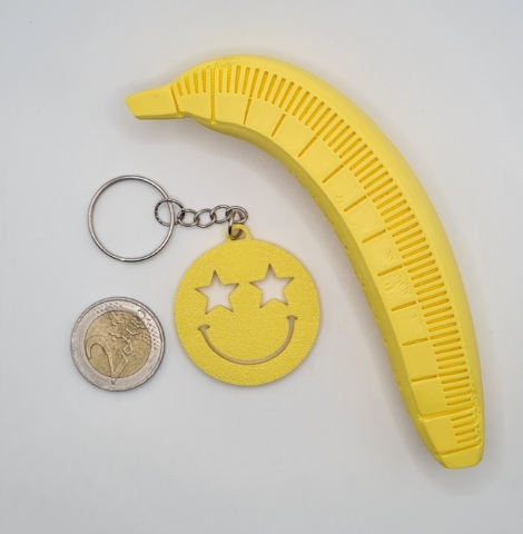 smiley face keychain scale